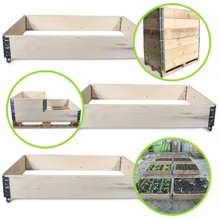Roysson Blumentopf 3x Hochbeet Element 120x80cm Palettenrahmen Gemüsebeet Kräuterbeet