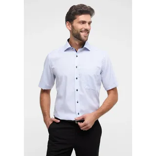 Eterna Herren, Kurzarmhemd Comfort Fit, blau, NOS