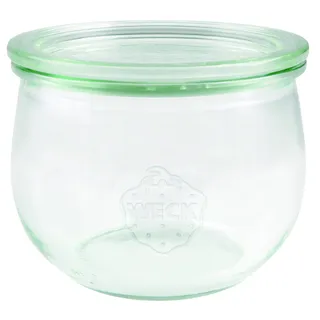 Weck Tulpenglas 500 ml (Hochwertiges Einweck, Einmach Glas mit Glasdeckel; zum Einkochen; Hitzebeständig; Mikrowellengeeignet; Backofengeeignet; Rundrandglas) 74, 6 Stück
