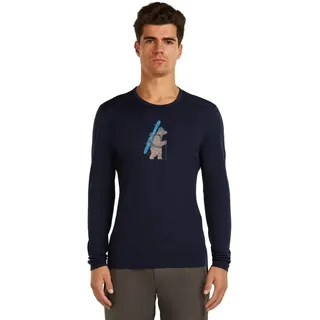 Icebreaker Oasis Long Sleeve Crewe Midnight Navy S