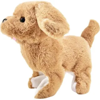 WINFRIED KÖGLER GMBH Kögler Laufender Hund mit Sound Kuscheltier Beige Plüschhund elektrisch Neu - Hellbraun