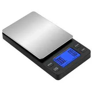 Mini-Digitalwaage Kaffeewaage wiederaufladbar 2 kg/0,1 g Black