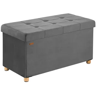 CASARIA Sitzbank Samt Anthrazit 76 x 38 cm