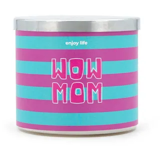 suebidou Duftkerze Enjoy Life Candle Elegantes, Kerzenglas mit originellem Design, nachhaltig, kreativ, 3-Docht bunt