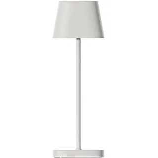 blomus Mobile LED Leuchte -KODU- | Mobile Akku Tischlampe aus Aluminium | Farbe Weiß | Ø7 x 20H cm | 3 Lichtfarben | Dimmbar per Touch | IP65