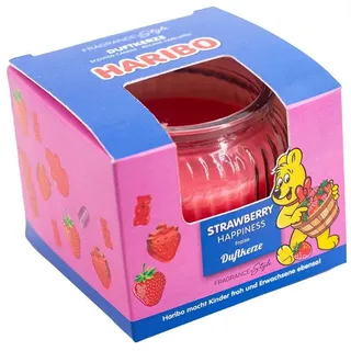 HARIBO Duftkerze Duftkerze Haribo Gummibären 85g im Glas und Geschenkkarton (Cherry Cola, Berry Mix, Strawberry, Tropical Fun, Coconut Lime), versch. Düfte