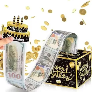 Explosive Überraschungsgeschenkbox – Diy-geldgeschenkideen – Lustige Spardose Mit 30 Durchsichtigen Beuteln – Überraschungseffekt Beim Öffnen