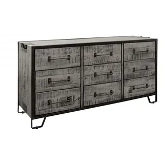 Massivmoebel24 Sideboard Mango 150 x 80 x 45 cm Grau