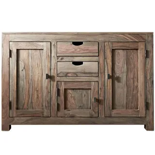 Massivmoebel24 Sideboard 130 x 85 x 45 cm Grau