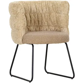 Novel Stuhl, Schwarz, Taupe, Textil, Kufe, 62x80x62 cm, Esszimmer, Stühle, Esszimmerstühle