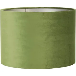 Light & Living Lampenschirm Zylinder Velours - Olive Green - Ø30x21cm | Zylinder - Modern - Velours