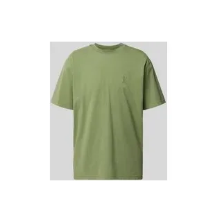 Relaxed Fit T-Shirt aus reiner Bio-Baumwolle Modell 'ICONIC Å MAARKOS', Oliv, S