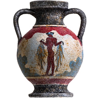 BeautifulGreekStatues Antike, griechische Minoanische Amphore, Fischer, handgefertigte Keramikvase, klein