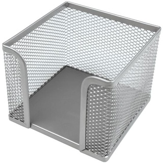 Zettelbox »the cube network H25184« silber, helit, 10x10x10 cm