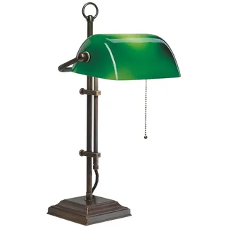 Bankerlampe Schreibtischlampe Berliner Messing Antik W2-99gr A