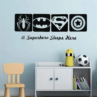 Wandaufkleber Kinderzimmer wandaufkleber 3d Batman Wandtattoo Spiderman Batman Captain America Superheld Wandtattoo Kinder Jungen Room Decor Hero Style Wandbild