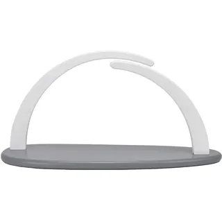 Seiffener Volkskunst | LED Lichterbogen Schwibbogen 42x21cm | 25002/10 | Weihnachtsbogen Leerbogen zum selberbestücken | dunkelgrau/weiß