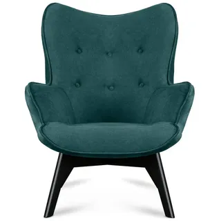 konsimo® Sessel Glori Velours 78 x 94 x 88 cm Blau