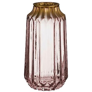 Vase, Glas, Rosa, 13 x 23,5 x 13 cm, 6 Stück