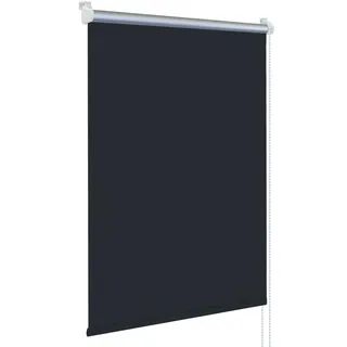 Rapid Teck® Klemm Thermo Verdunkelungsrollo 105cm x 150cm schwarz Verdunklungsrollo Seitenzug Klemmrollo + Kindersicherung