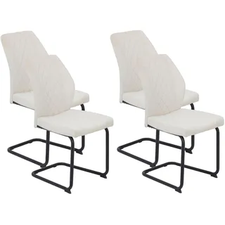 Hela Schwingstuhl Oslo Mikrofaser beige 4er Set