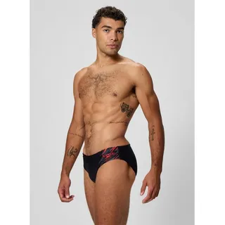 Speedo Medley Logo Brief Schwarz/Rot 6