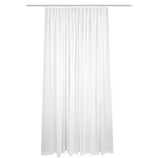 Heine HOMEbasics 41694 Store/Gardine 'FLAMIO', transparenter Fertigstore Weiß, Größe:225 x 300 cm