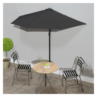 vidaXL Balkon-Sonnenschirm 270 x 135 cm Schwarz
