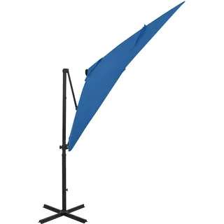 Maison Exclusive - Ampelschirm Mit Led-beleuchtung 250 Cm Azurbla