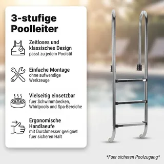 MuCoLa Poolleiter Silber 155,5 cm
