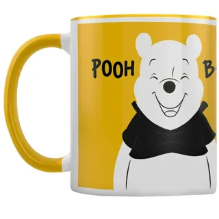 Winnie the Pooh - Keramiktasse in Gelb und Weiß, 325 ml, One Size