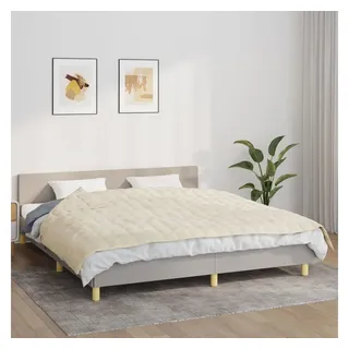 vidaXL Gewichtsdecke Hellcreme 155x220 cm 11 kg Stoff