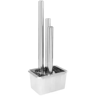 vidaXL Wasserfall Gartenbrunnen Silbern 48x34x123 cm Edelstahl