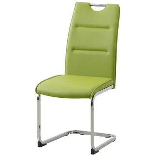 Hti-Living Schwingstuhl Kunstleder grün 4er Set