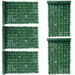 ALLOMN Künstliche Efeu Hecke Sichtschutz, Erweiterbare künstliche Hecken Zaun Balkon Sichtschutz Künstliche Efeu Blatt Dekoration für Gartenhecken Balkon Außendekoration 100 x 300cm (10 Rollen)