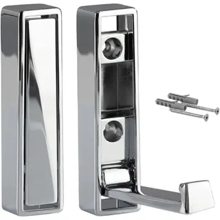 Gedotec Klapphaken JUNUS 80 x 20 mm Chrom poliert – Garderobenhaken klappbar aus Metall – Wandhaken & Kleiderhaken zum Anschrauben – 10 kg Tragkraft inkl. Befestigungsmaterial