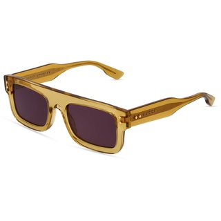 Gucci GG1085S Herren-Sonnenbrille Vollrand Eckig Kunststoff-Gestell, gelb