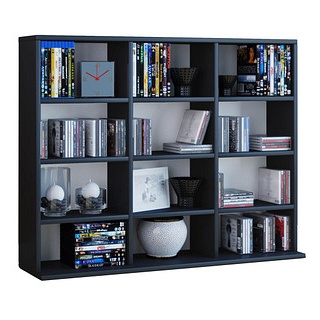 VCM my home Bücherregal Megosa Mini schwarz 102,0 x 23,0 x 83,0 cm