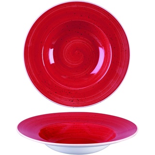 Churchill Stonecast -Wide Rim Bowl Pastateller- Ø28cm, Farbe wählbar (Berry Red)