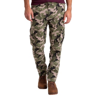 BlauerHafen Cargohose Mens Army Cargo Camouflage Hose Baumwolle Arbeitskleidung gerades Bein bunt 40