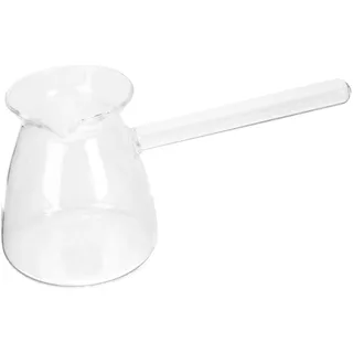 Türkische Glaskaffeekanne: 450 Ml Transparente Teekanne Mit Seitlichem Griff, Geeignet Für Den Herd, Heiße Schokolade Und Butter.