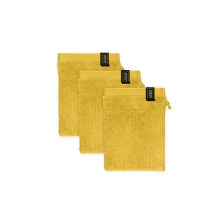Schöner Wohnen Sense Waschhandschuh 16 x 21 cm gelb 3 St.