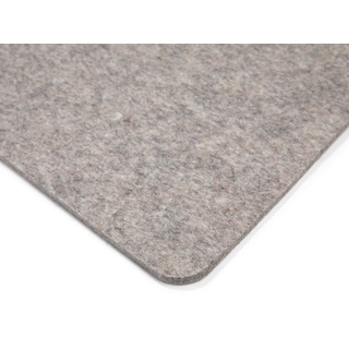 Modulor Filz-Sitzauflage für Stühle, quadratisches Sitzkissen aus 100% Wollfilz mit runden Ecken, auch als dekoratives Tischset geeignet, 33 cm x 33 cm (Hellgrau meliert)