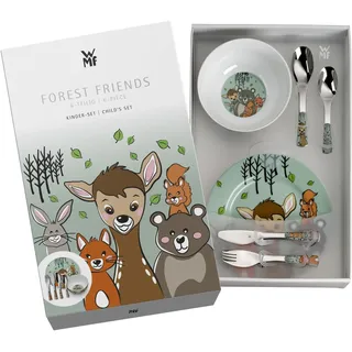 WMF Kinderservice Waldfreunde 6tlg. Edelstahl Silber