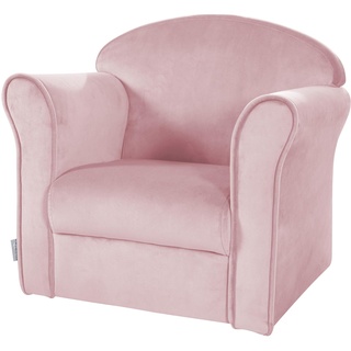roba Kindersessel Lil Sofa mit Armlehnen - für Jungen und Mädchen - Bequemer Babysessel - Samtstoff rosa - Mini Sessel für Baby & Kinderzimmer