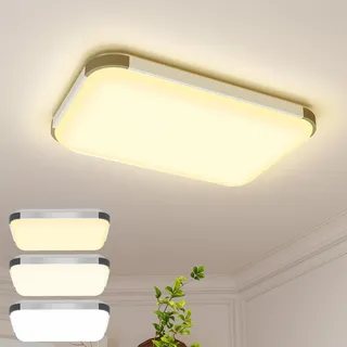LZQ LED Deckenleuchte Dimmbar 72W mit Fernbedienung,3000K-6500K Deckenleuchte LED Panel dimmbar für Wohnzimmer, Schlafzimmer, Küchenlampe, Esszimmer, Bad