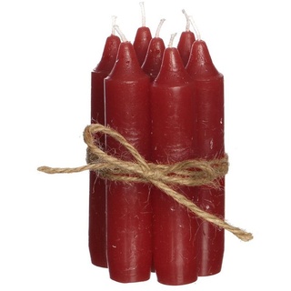 Annastore Spitzkerze 7-tlg. Set Kerzen H 11 cm - Stabkerzen für Flaschen und Vasen rot