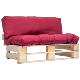 vidaXL Palettensofa Loungesofa rot