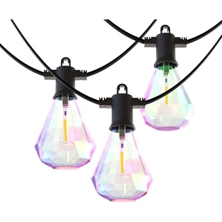 Zotoy LED Lichterkette IP65 Terassenlichterkette Außenbeleuchtung warmweiß