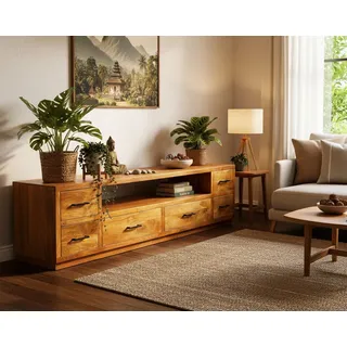 Lowboard Sideboard Schrank TV Kommode Regal Raumteiler Möbel Massivholz asia